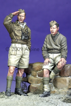 Alpine 35080 - British Armoured Crew Set (2 figures & Puppy)