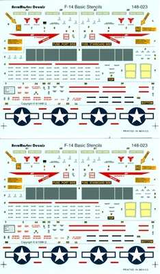 AeroMaster 148-023 F-14 Basic Stencils