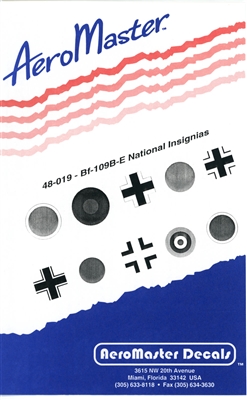 AeroMaster 48-019 Bf-109B-E National Insignias