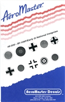 AeroMaster 48-020 Bf-109F / Early G National Insignias