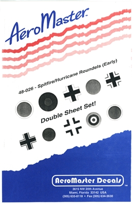 AeroMaster 48-026 - Spitfire / Hurricane Roundels (Early)
