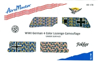 AeroMaster 48-178 WWI German 4 Color Lozenge Camouflage (Under Surface)