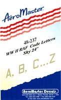 AeroMaster 48-237 WW II RAF Code Letters, Sky 24"