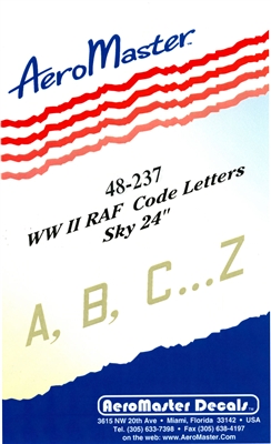AeroMaster 48-237 WW II RAF Code Letters, Sky 24"