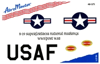 AeroMaster 48-271 B-29 Superfortress National Markings (WWII/Post War)