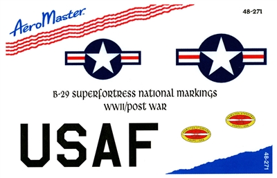 AeroMaster 48-271 B-29 Superfortress National Markings (WWII/Post War)