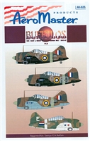 AeroMaster 48-625 - Buffalos over South East Asia, Part II (RAF, RAAF, RNZAF Brewster Buffalo Mk I, 1941-42)
