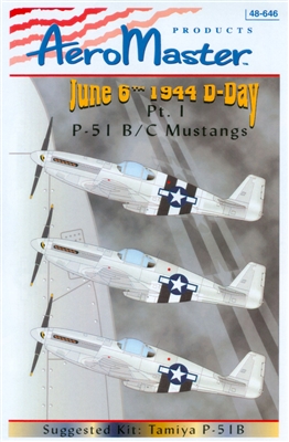 AeroMaster 48-646 - P-51 B/C Mustangs Invasion Stripes, Part I (June 6th 1944 D-Day)