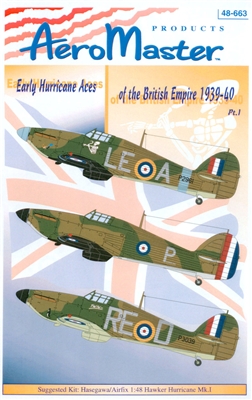 AeroMaster 48-663 - Early Hurricane Aces of the British Empire 1939-40, Part I