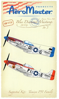 AeroMaster 48-773 - Blue Diamond Mustangs, 356 F.G., Part 3 (Fancy Nose Art)