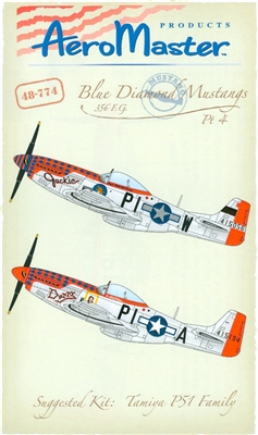 AeroMaster 48-774 - Blue Diamond Mustangs, 356 F.G., Part 4 (Fancy Nose Art)