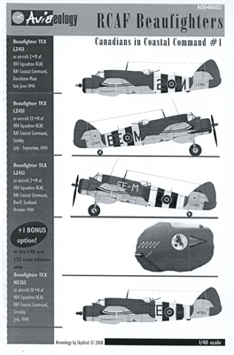 Aviaeology AOD48002 - RCAF Beaufighters:  Canadians in Coastal Command #1