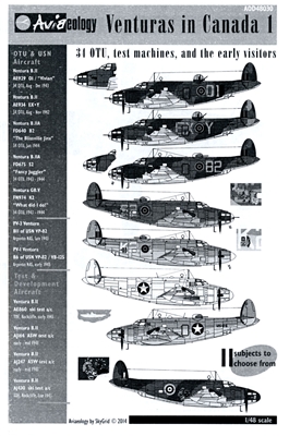 Aviaeology AOD48030 - Venturas in Canada 1:  34 OTU, Test Machines, and the Early Visitors
