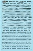 Aviaeology AOD48C04 - RAF & FAA Aircraft Serial Number Characters:  4" & 6" Night (Black)