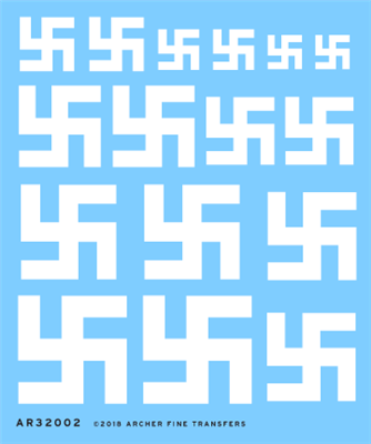 Archer AR32002W - Generic Aircraft Swastikas (solid white)