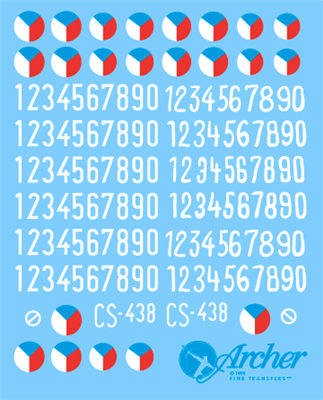 Archer AR35034 - Generic and Specific Vehicle Czech Markings