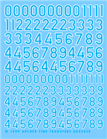 Archer AR35038BL - German WWII Turret Numbers (Blue/White)