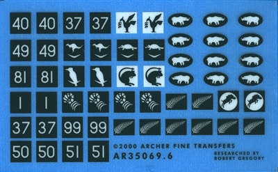 Archer AR35069.6 - 8th Army Arm of Service & Formation Signs 1940-42 (for small tanks)