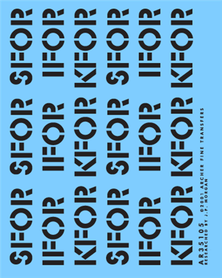 Archer 1/35 Assorted NATO And Modern Ammo Crate Stencils – Decal Sheet AR77010