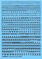 Archer AR35501B - Generic Stencil Style Lettering (black)