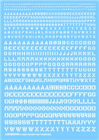 Archer AR35501W - Generic Stencil Style Lettering (white)