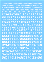 Archer AR35502W - Generic Stencil Style and Non-Stencil Style Numbers (white)
