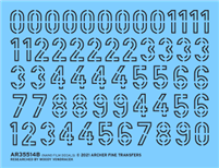 Archer AR35514B - Black Stencil German Turret Numbers (large)