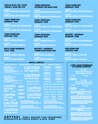 Archer AR77021 - U.S. Late War Address Codes and Stencils
