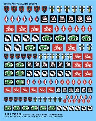 Archer AR77029 - UK Army Group, Army & Corps Unit Signs