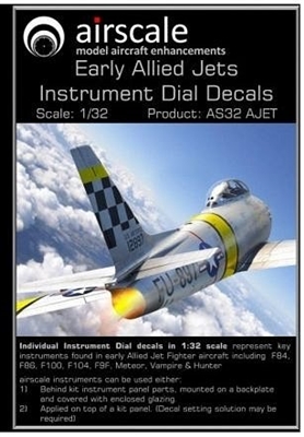 AirScale 32-AJET - Instrument Dial Decals for Early Allied Jets