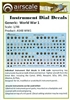 AirScale 48-WW1 - World War 1 Instrument Dial Decals