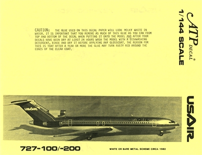 ATP DECAL - US Air 727-100/-200 (1/144 decal)