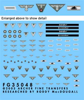 Archer FG35048A - Late War Heer Uniform Patches for Infantry Troops