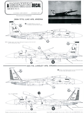 Bare Metal Decals 72-5 - F-15 48th FIS, 555 TFTS
