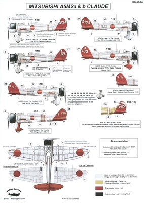 Berna Decals BD48-86 - Mitsubishi A5M2a & b Claude