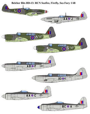 Belcher Bits BD13 - Seafire, Firefly and Sea Fury (1/48 scale)