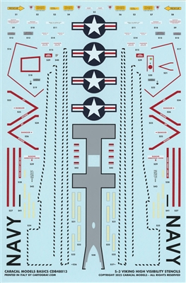 Caracal CDB48013 - US Navy S-3 High Visibility Stencils & National Insignia