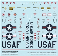 Caracal CDB48014 - USAF Early F-104 Stencils & National Insignia