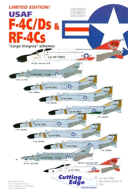 Cutting Edge CED48013 - USAF F-4C/Ds & RF-4Csm "Large Insignia" Schemes