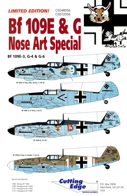 Cutting Edge CED48056 - Bf 109E & G Nose Art Special