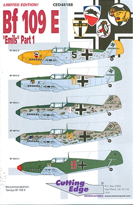 Cutting Edge CED48188 - Bf 109E "Emils" Part 1