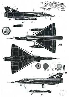 DACO Products D4806 - Mirage 5 BA 33 BlackBird