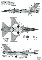 DACO Products D4808 - F-16A FA-49 Blue Falcon