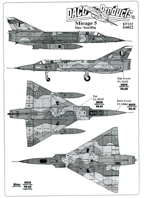 DACO Products D4822 - Mirage 5 Data - Stencilling