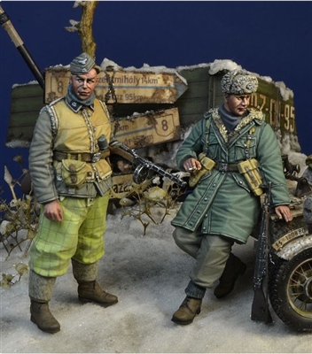 D-Day 35183 - Waffen SS Soldiers, Hungary, Winter 1945