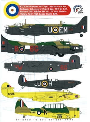 Kits at War K7-3 - Manchester / Lancaster / B-17 / B-24 / Harvard / Spitfire / Meteor