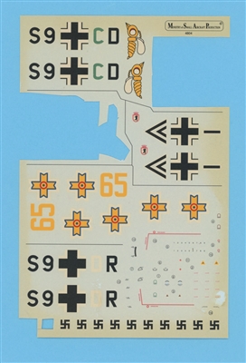 MSAP 4804, Bf 109E, Partial Decal Sheet