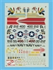 Microscale 48-186, Carrier Air Wing 6, A-7E, F14A, Partial Decal Set