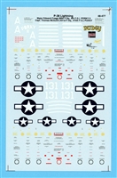 Super Scale 48-0477 - P-38F/H Lightnings,  Flawed Decal Sheet