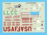 Monogram A-26C Invader kit decals, Partial Decal Set